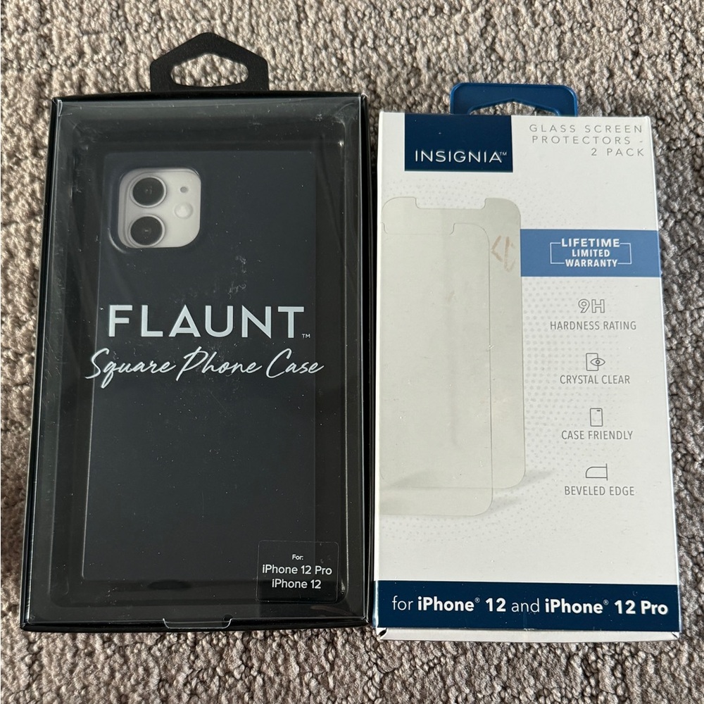 Navy blue square iPhone 12 case - Picture 4 of 4